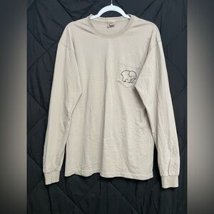 Ivory Ella Tan Brown Unisex Tee with Elephant Logo